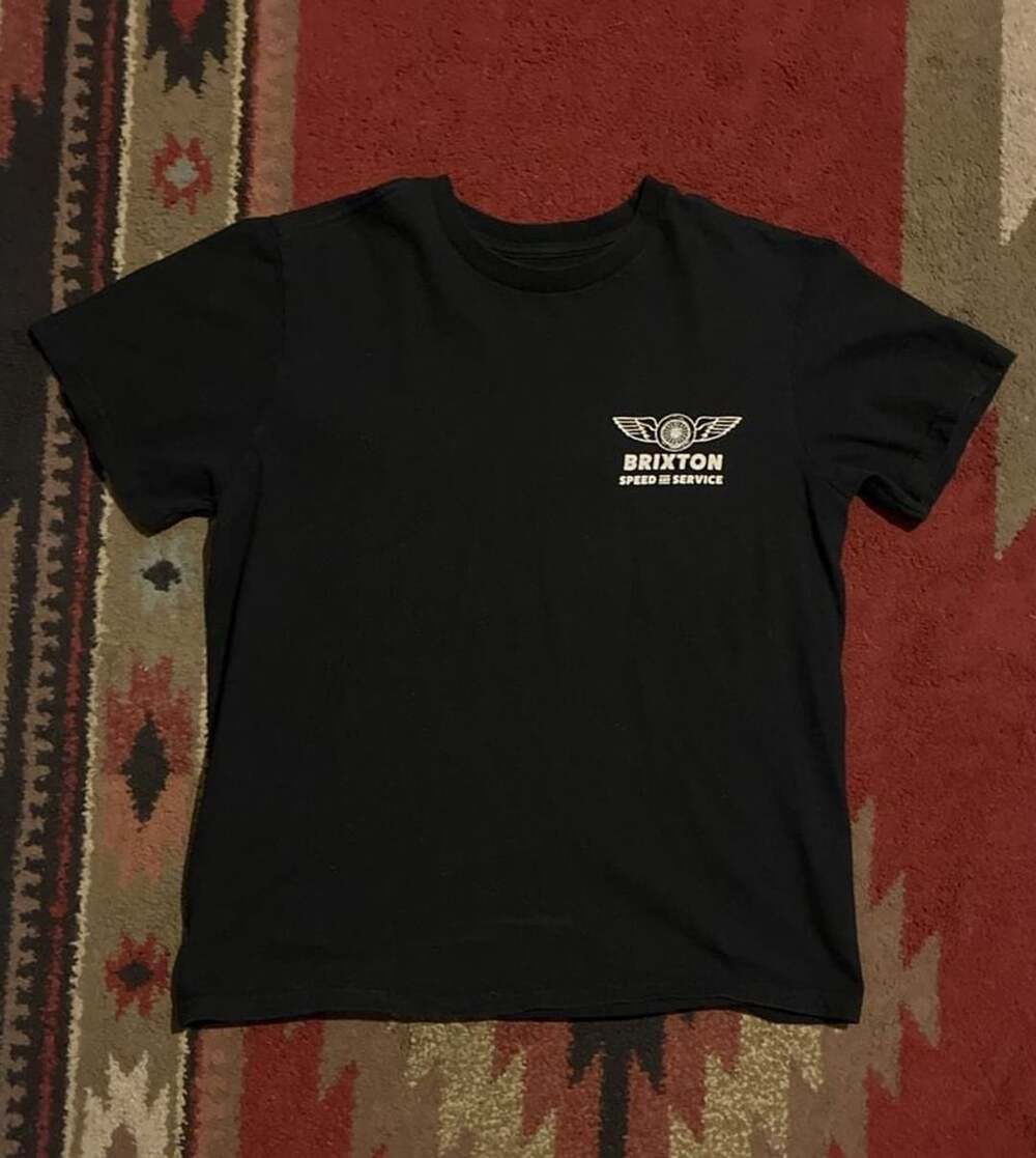 Brixton Speed And Service T-Shirt Size S Black Graphic Tee